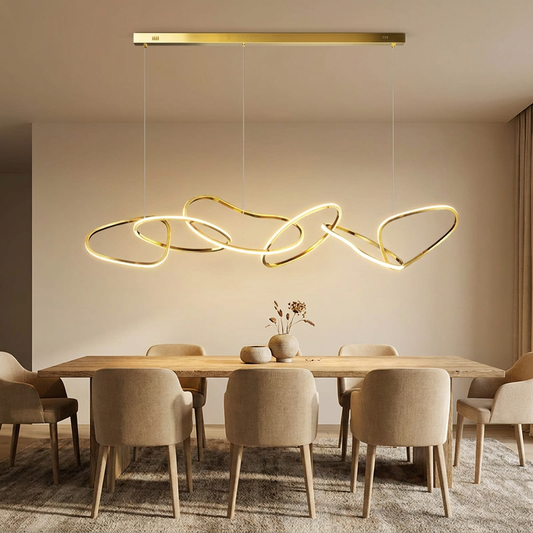 Crest pendant styled in a dining room