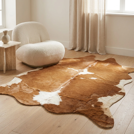 Esme rug styled in a living room