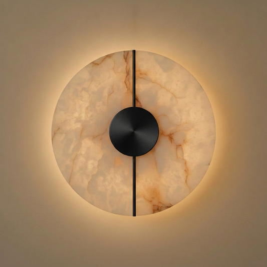 Selene Marble Sconce in black