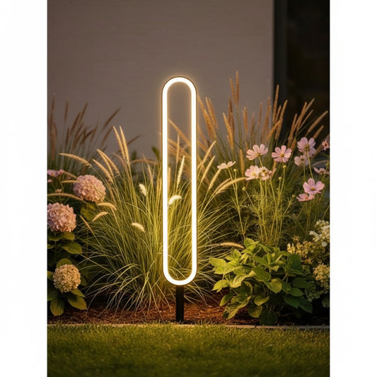 Nova Solar Light - styled in a garden flower bed