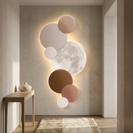 Lunel wall art styled in a entry