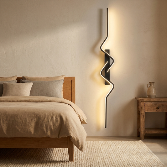 Maren wall sconce styled in a bedroom