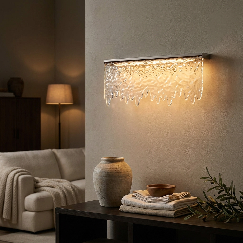 Cascade Outdoor Light - glowing at night