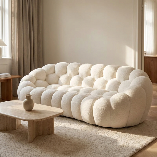 Rowan sofa styled in a living room