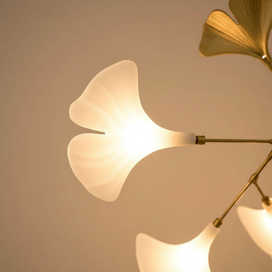 Ginkgo Branch Chandelier - Sculptural by Nature
