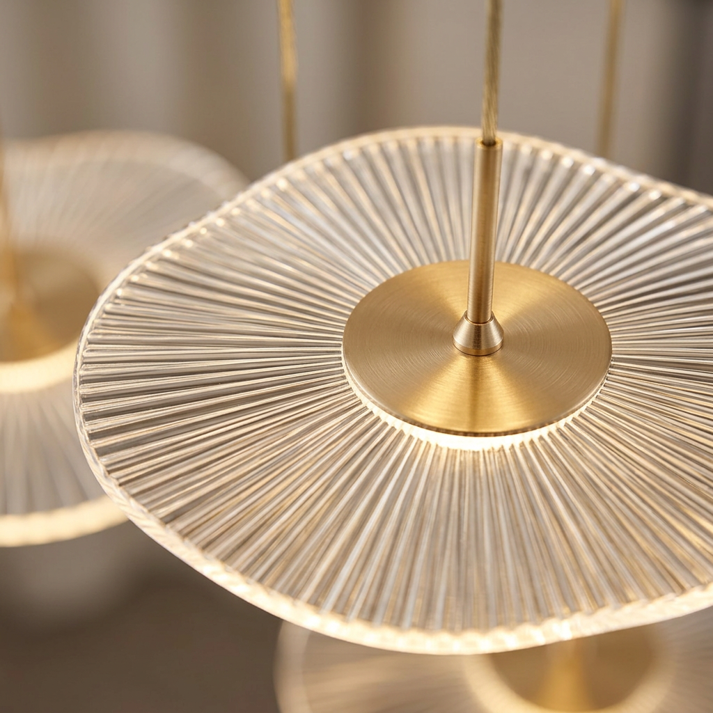 Zinnia stair chandelier, detail