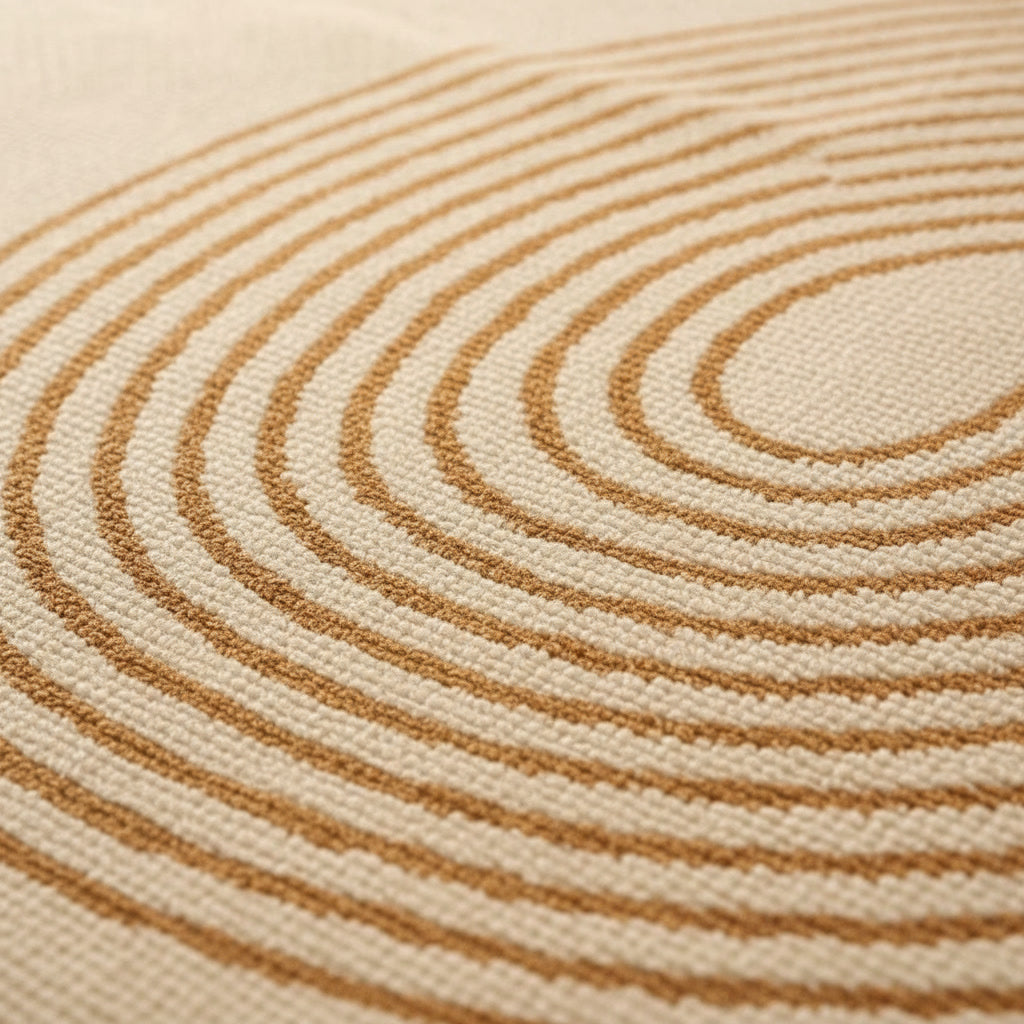 Serene Stripe Rug - close-up stripe weave detail
