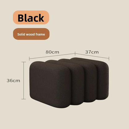 Linden Bench - black-80cm