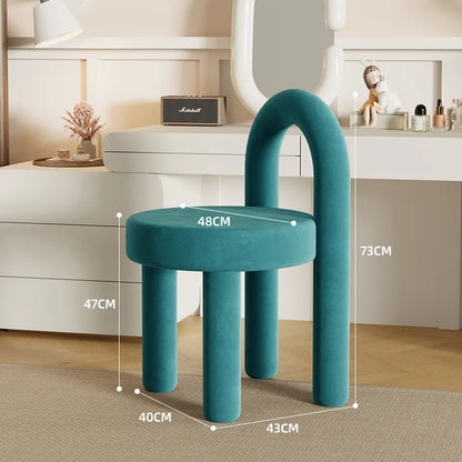 Parlo Vanity Stool - blue