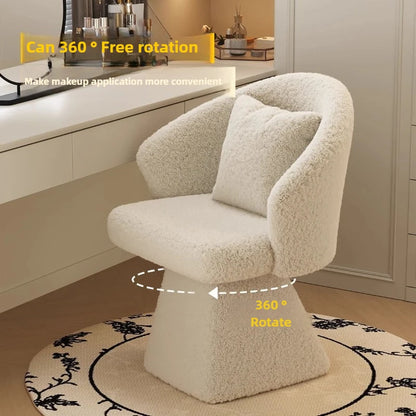 Cirque Vanity Chair - white velvet