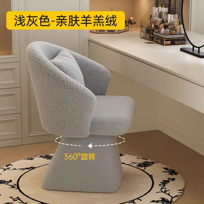Cirque Vanity Chair - grey velvet
