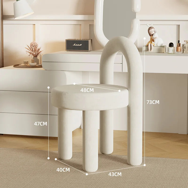 Parlo Vanity Stool - beige