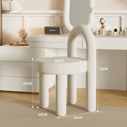 Parlo Vanity Stool - beige