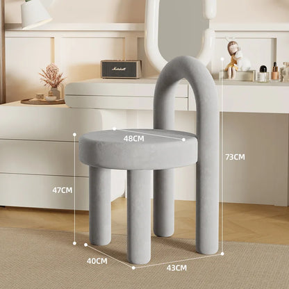 Parlo Vanity Stool - grey
