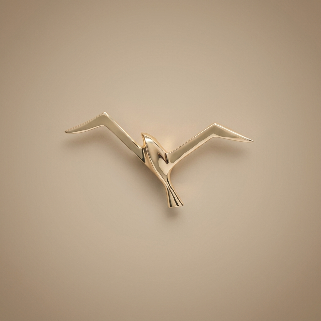 Aerie Copper Bird Sculpture — Gold
