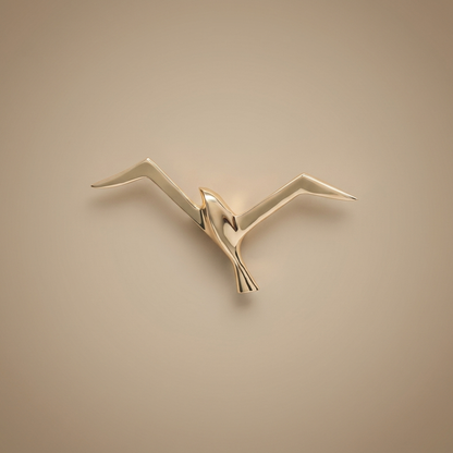 Aerie Copper Bird Sculpture — Gold