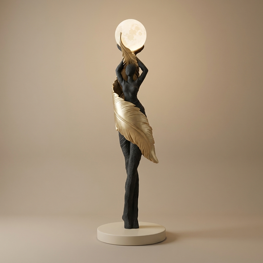 Ardent floor lamp, black gold