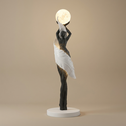Ardent floor lamp, black white