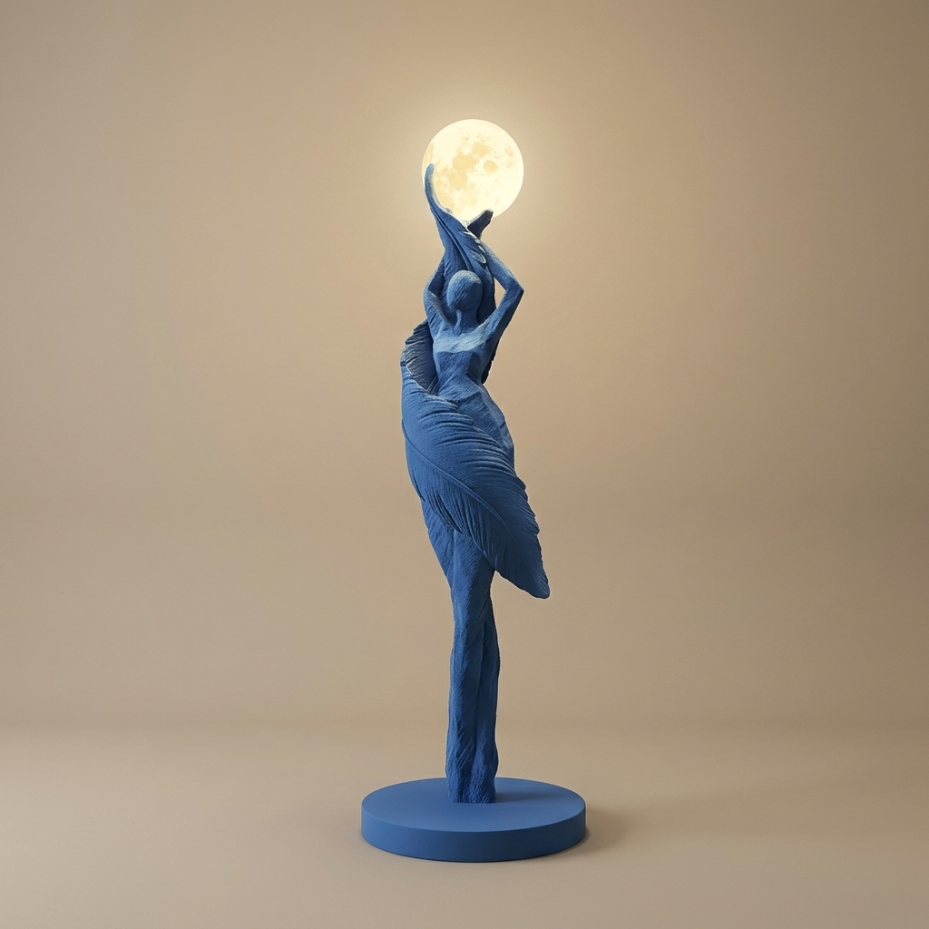 Ardent floor lamp, blue