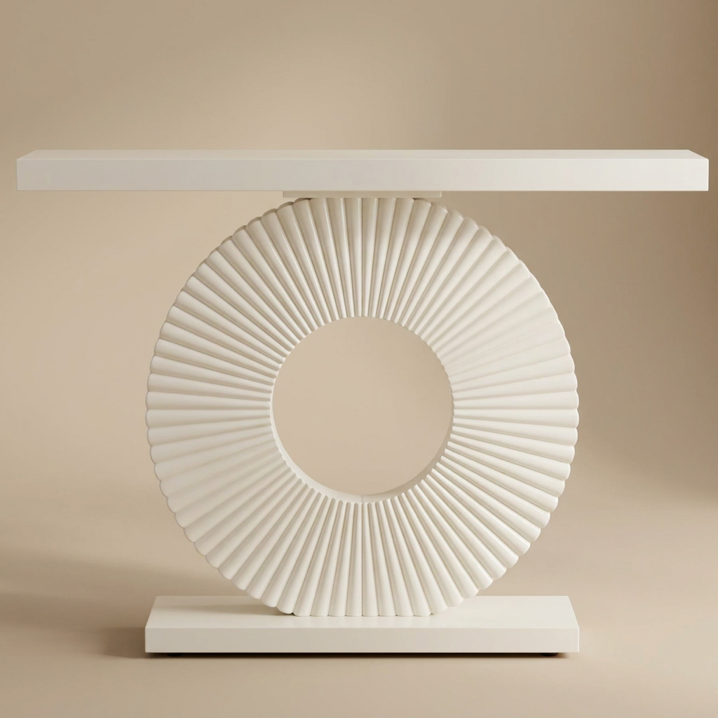 Atelier console table, ivory