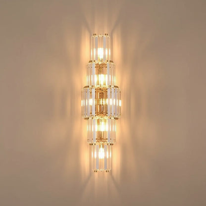 Aurelia crystal wall sconce, large five-tier