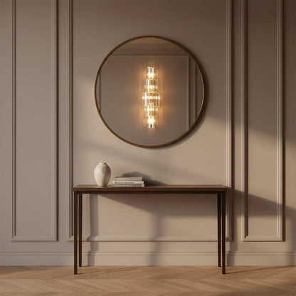 Aurelia wall sconce styled in an entryway
