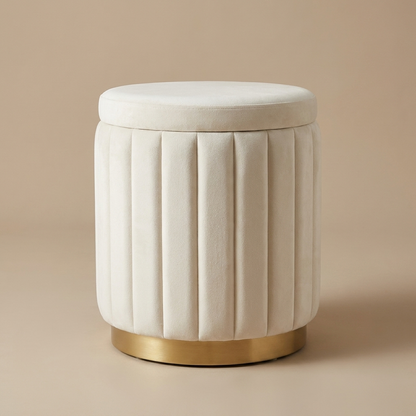 Blythe storage stool, white