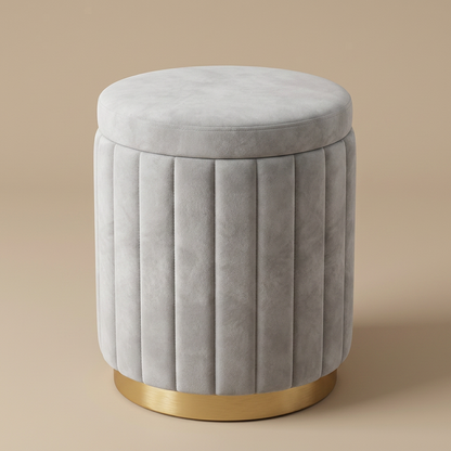 Blythe storage stool, grey