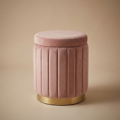 Blythe storage stool, pink