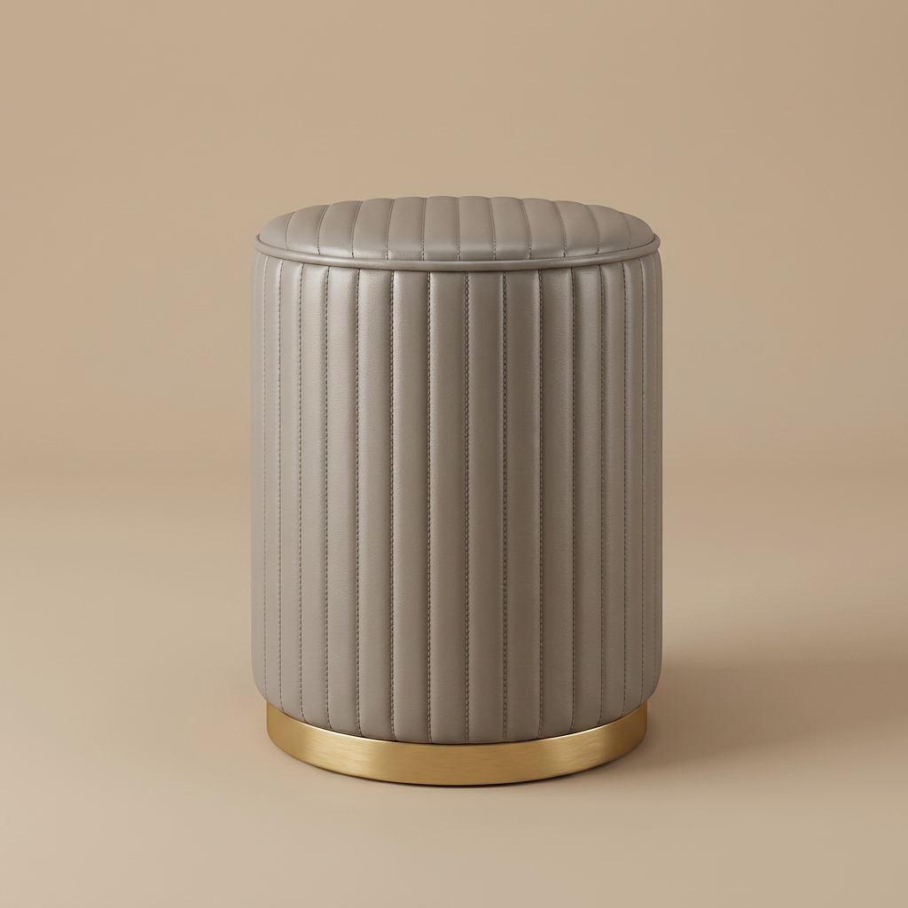 Blythe storage stool, grey pu