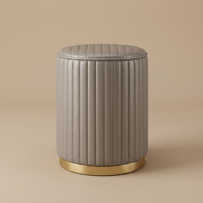 Blythe storage stool, grey pu