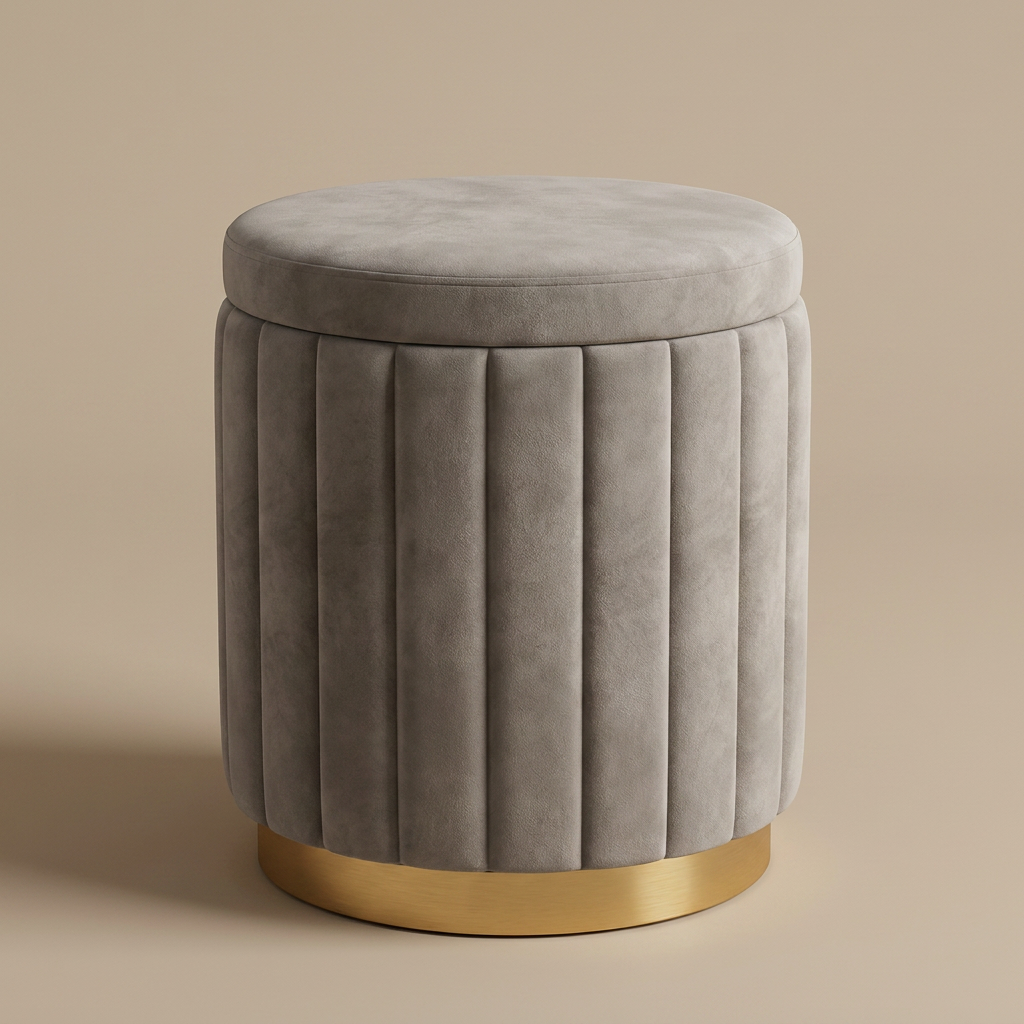 Blythe Storage Stool — grey Storage