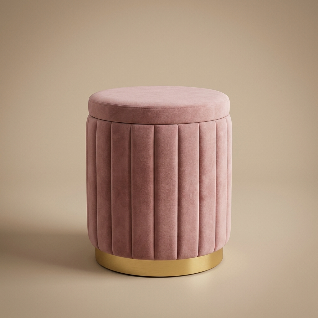 Blythe Storage Stool — pink Basic