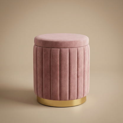 Blythe Storage Stool — pink Basic