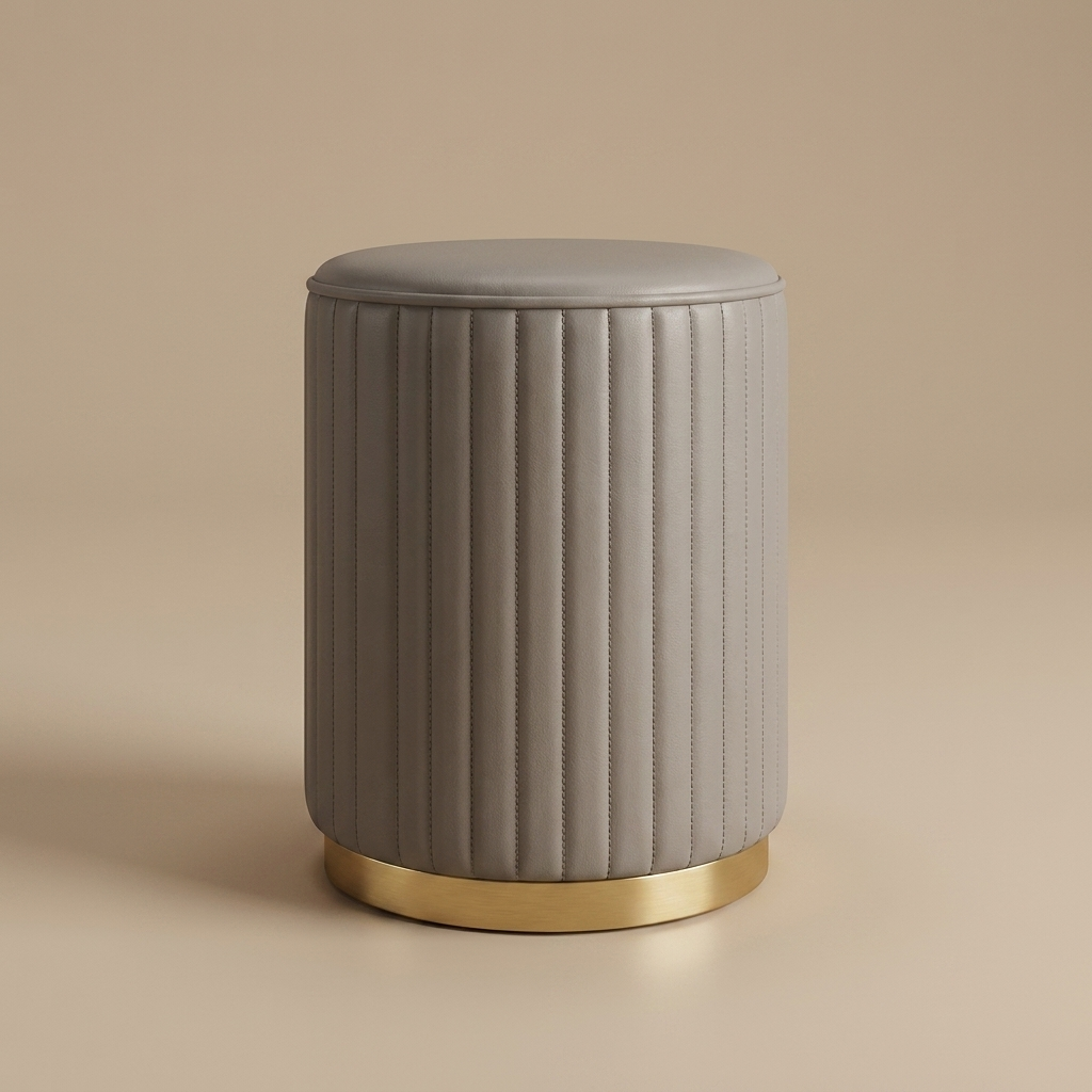 Blythe Storage Stool — grey PU Basic