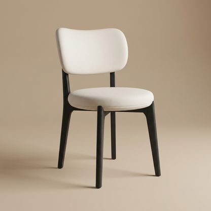 Brae dining chair, ebony / white