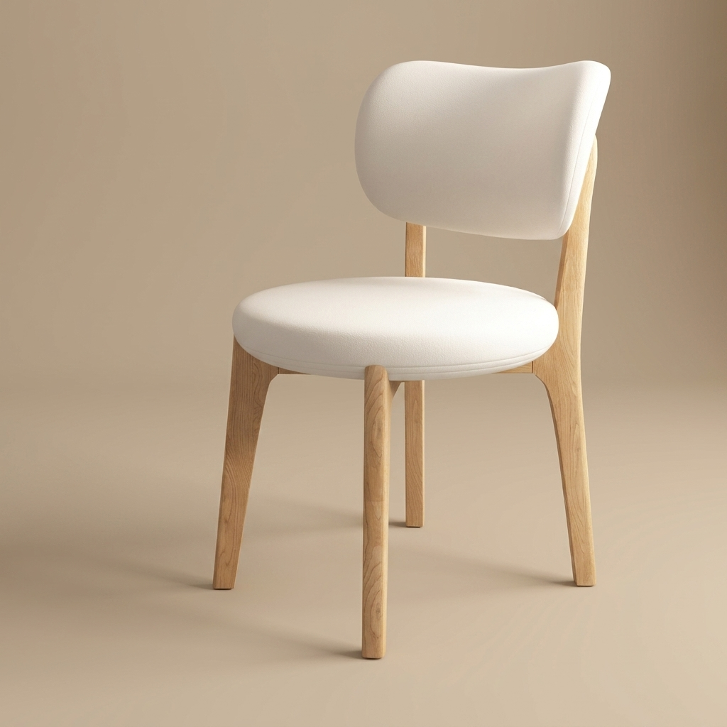 Brae dining chair, light oak / white