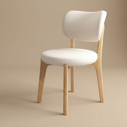 Brae dining chair, light oak / white