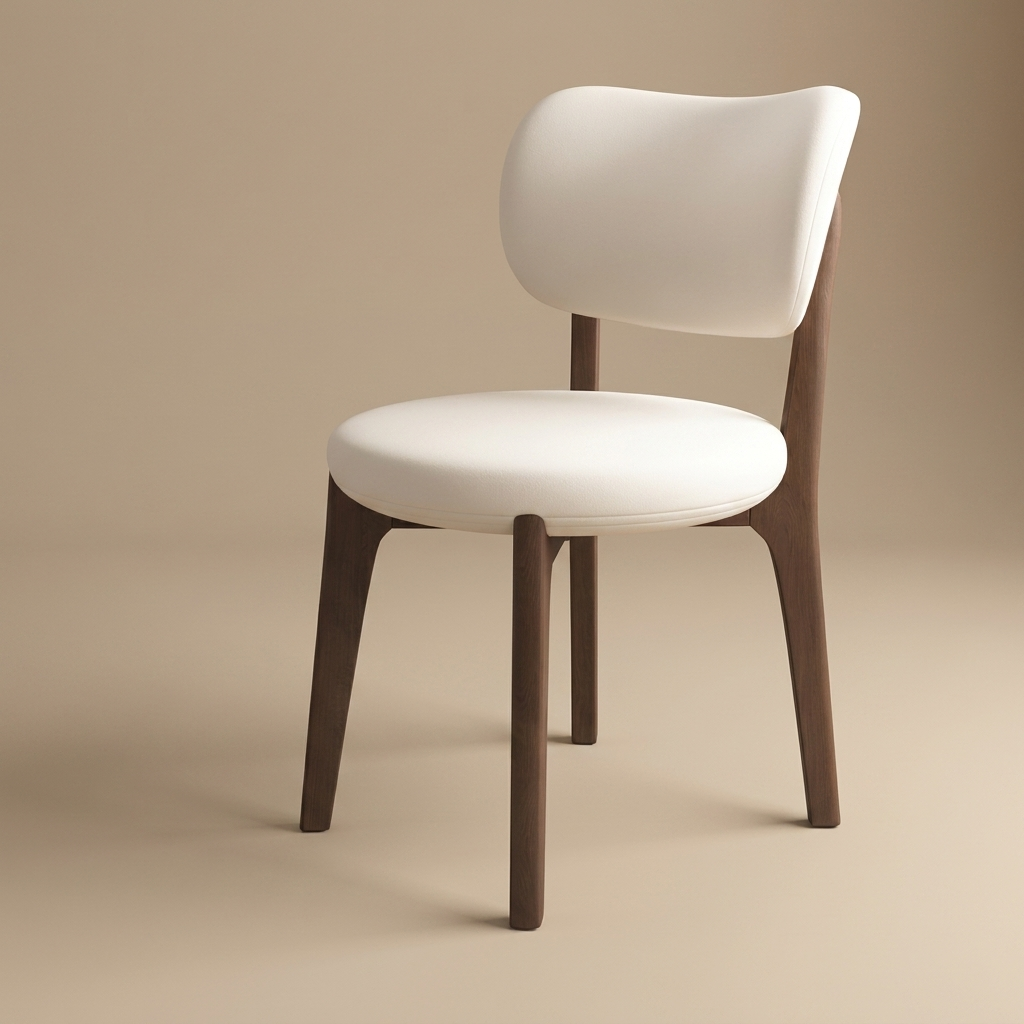 Brae dining chair, dark walnut / white