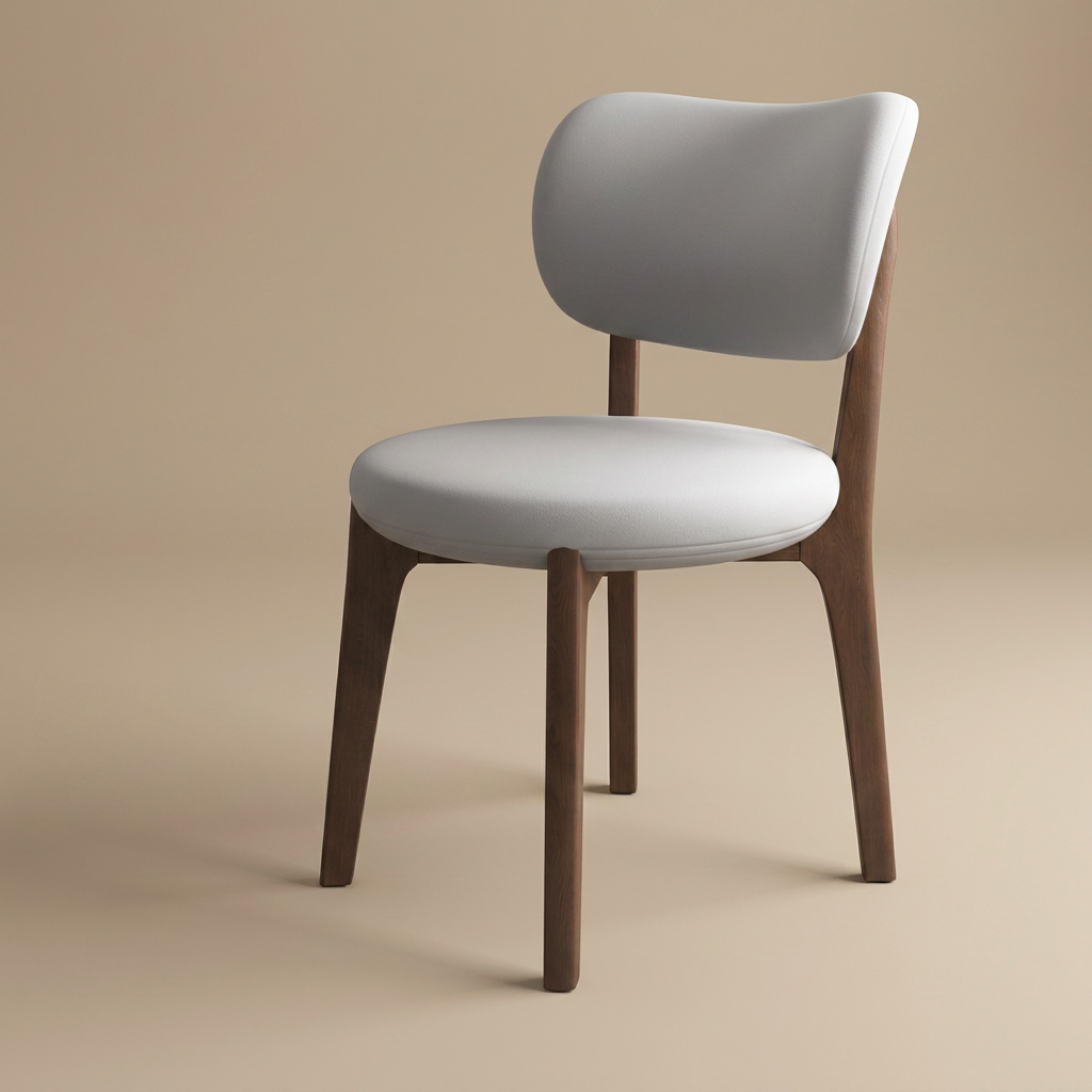 Brae dining chair, dark walnut / light gray