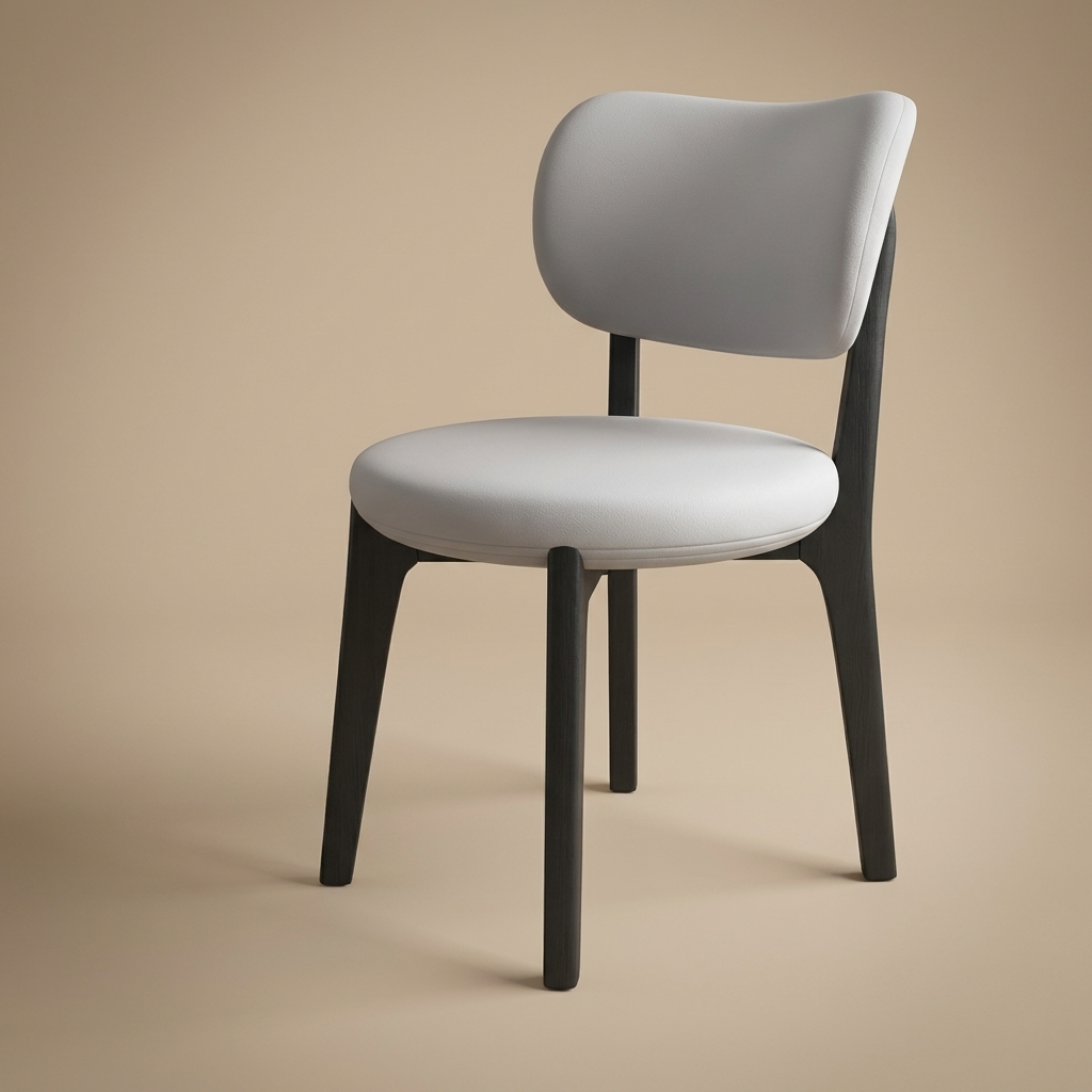 Brae dining chair, ebony / light gray
