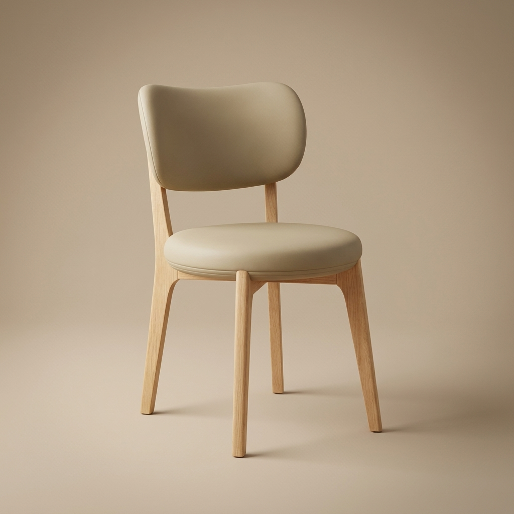 Brae dining chair, light oak / light khaki