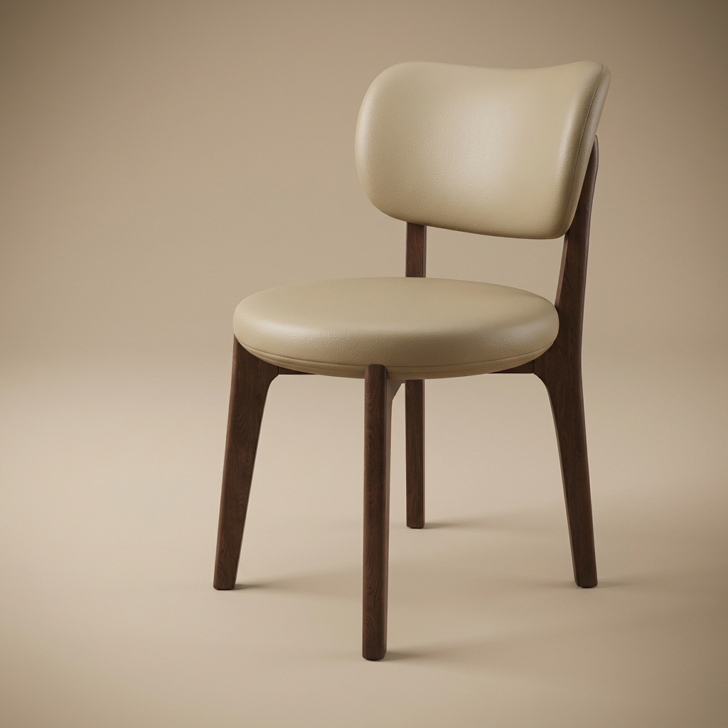 Brae dining chair, dark walnut / light khaki