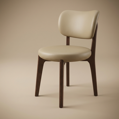 Brae dining chair, dark walnut / light khaki