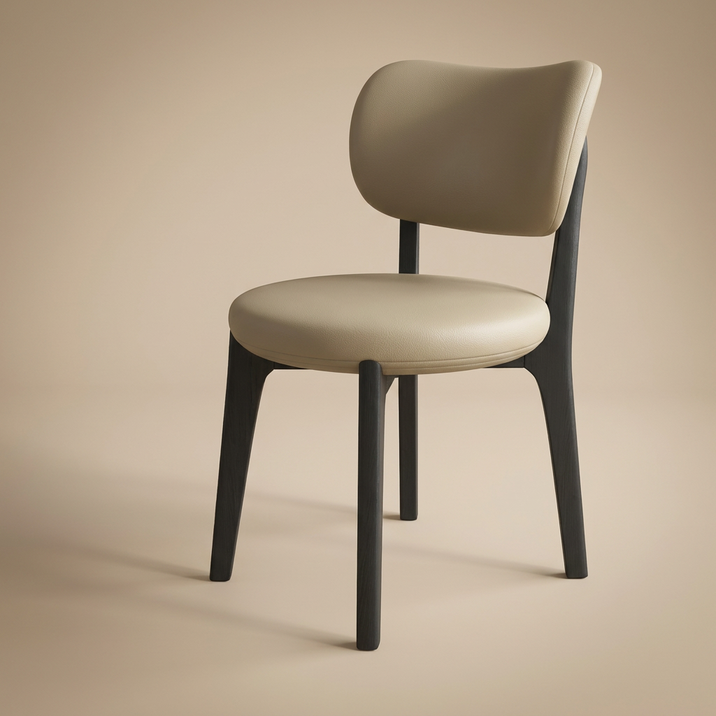 Brae dining chair, ebony / light khaki