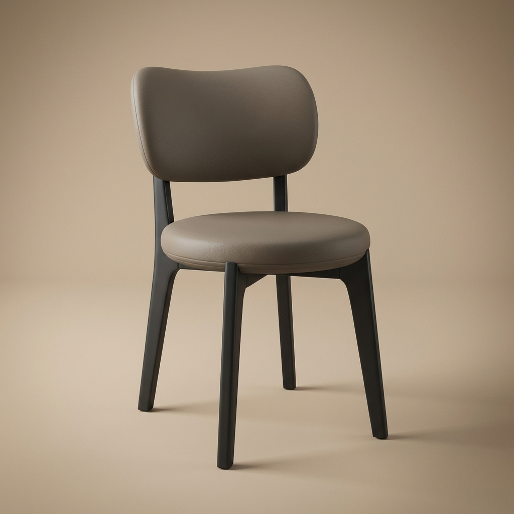 Brae dining chair, ebony / dark khaki
