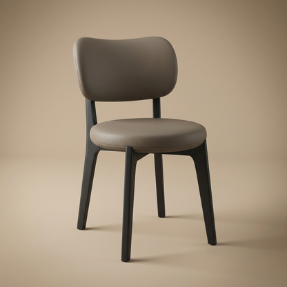 Brae dining chair, ebony / dark khaki