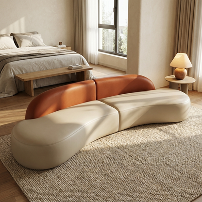 Brera sofa styled in a bedroom