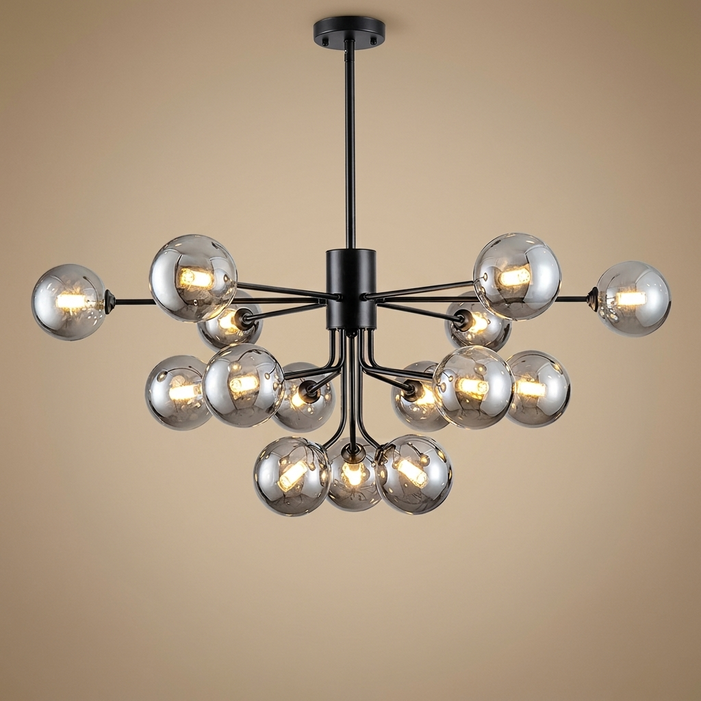 Caspian chandelier, black