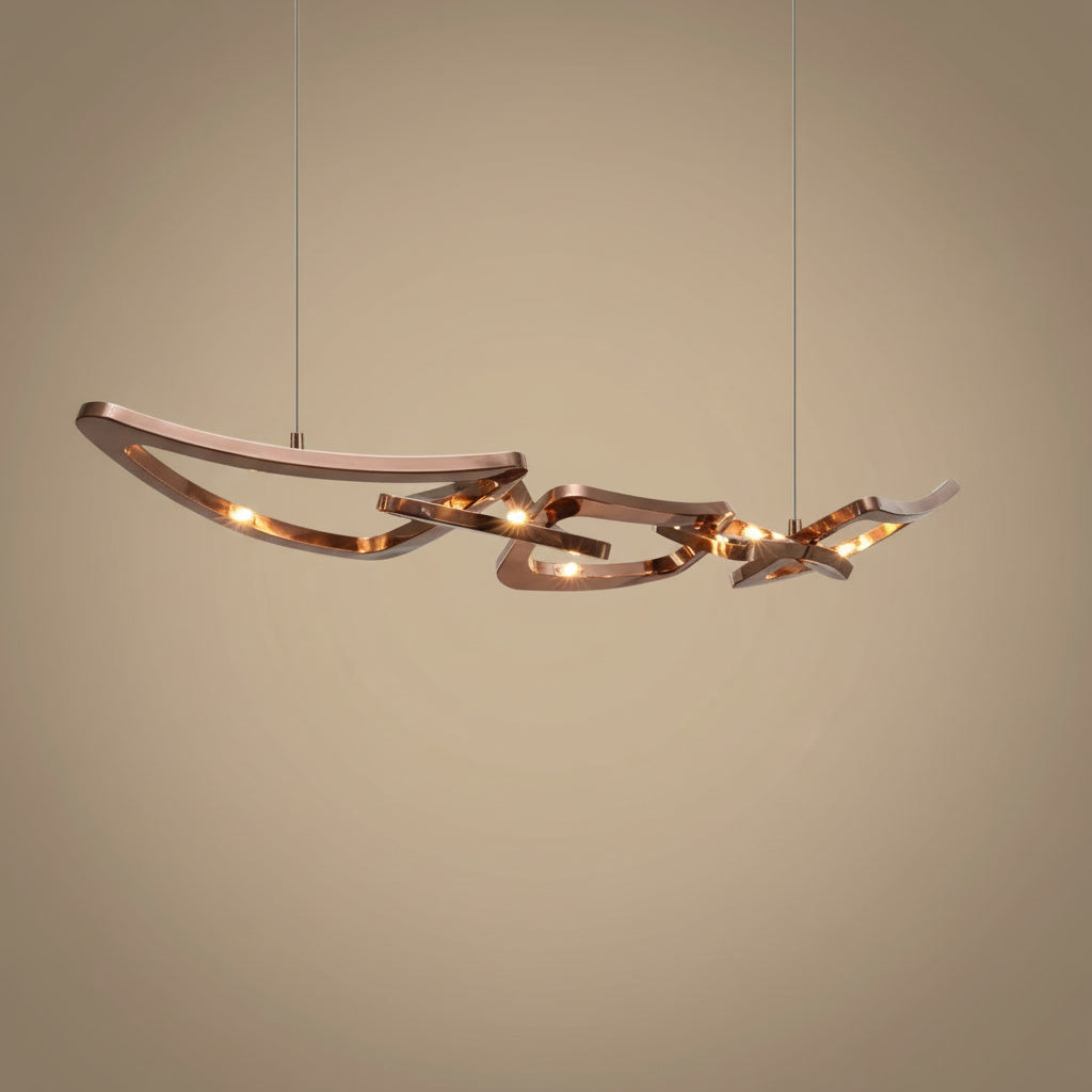 Calix Linear Chandelier - Linear Gold